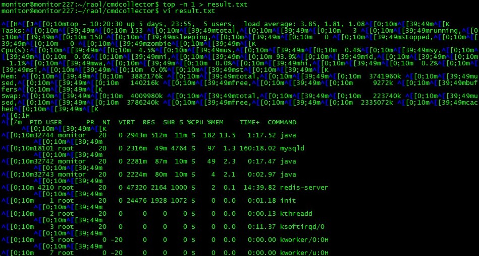 将linux的top命令输入到指定文件时的乱码问题 技术开发者的日常